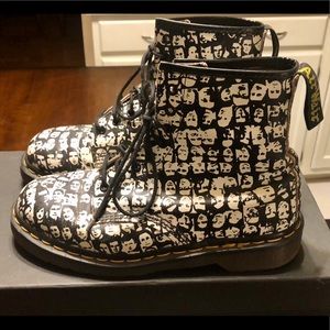 Vintage Dr Marten ‘Andy Warhol’ B & W Face Boots